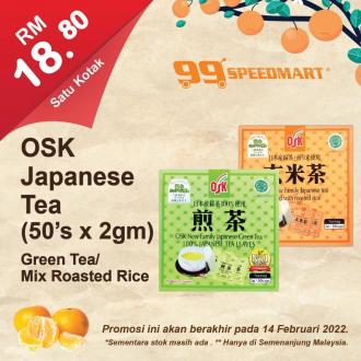 99 Speedmart OSK Japanese Tea & Cap Tangan Kacang Promotion (valid until 14 Feb 2022)