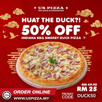 US Pizza CNY Huat The Duck 50% OFF Promotion