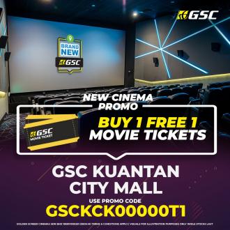 GSC Kuantan City Mall Opening Promotion Buy 1 FREE 1 Movie Tickets