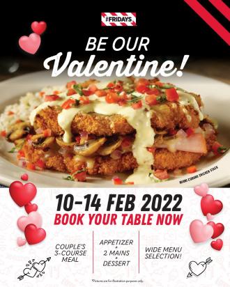 TGI Fridays Valentine 3-Course Meal @ RM199 Promotion (10 February 2022 - 14 February 2022)