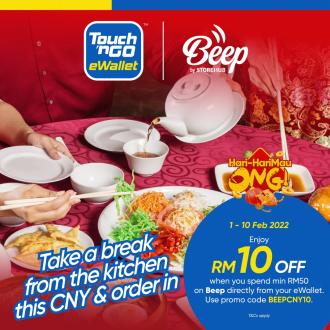 Beep CNY RM10 OFF Promotion With Touch 'n Go eWallet (1 February 2022 - 10 February 2022)