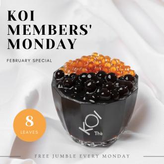 KOI Member February Monday Promotion (every Monday)
