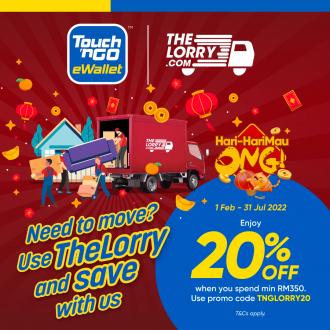 TheLorry 20% OFF Promo Code Promotion with Touch 'n Go eWallet (1 February 2022 - 31 July 2022)