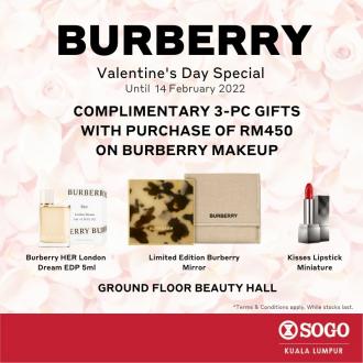 SOGO Kuala Lumpur Burberry Valentine's Day Promotion (valid until 14 February 2022)