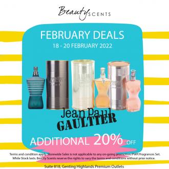 Beauty Scents Special Sale Additional 20% OFF at Genting Highlands Premium Outlets (18 February 2022 - 20 February 2022)