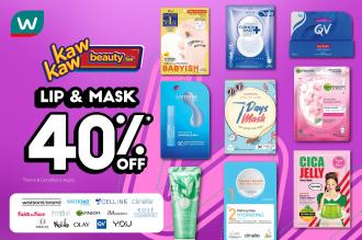 Watsons Lip & Mask Promotion 40% OFF (17 Feb 2022 - 21 Feb 2022)