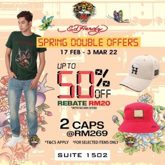 Ed Hardy Spring Double Offers Sale Up To 50% OFF at Johor Premium Outlets (17 Feb 2022 - 3 Mar 2022)