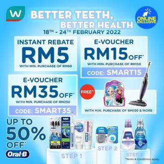 Watsons Online Oral-B Promotion Up To 50% OFF & FREE Promo Code (18 February 2022 - 24 February 2022)
