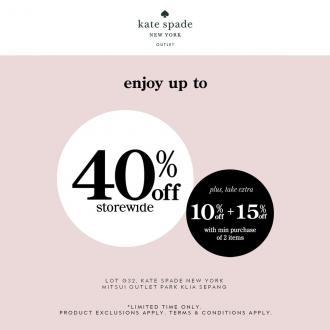 Kate Spade Special Sale Up To 40% OFF at Mitsui Outlet Park (18 February 2022 - 24 February 2022)