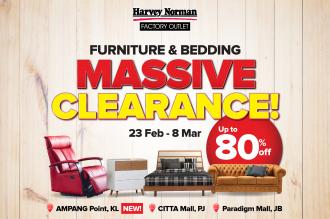 Harvey Norman Furniture & Bedding Massive Clearance Sale Up To 80% OFF (23 February 2022 - 8 March 2022)