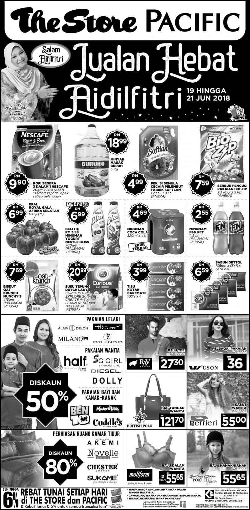 The Store and Pacific Hypermarket Aidilfitri Promotion (19 June 2018 - 21 June 2018)