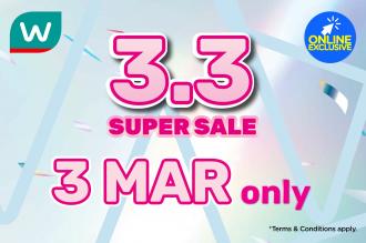 Watsons Online 3.3 Super Sale (3 March 2022)