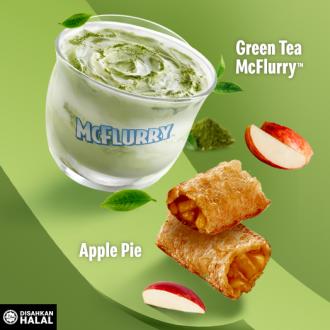 McDonald's Green Tea McFlurry and Apple Pie