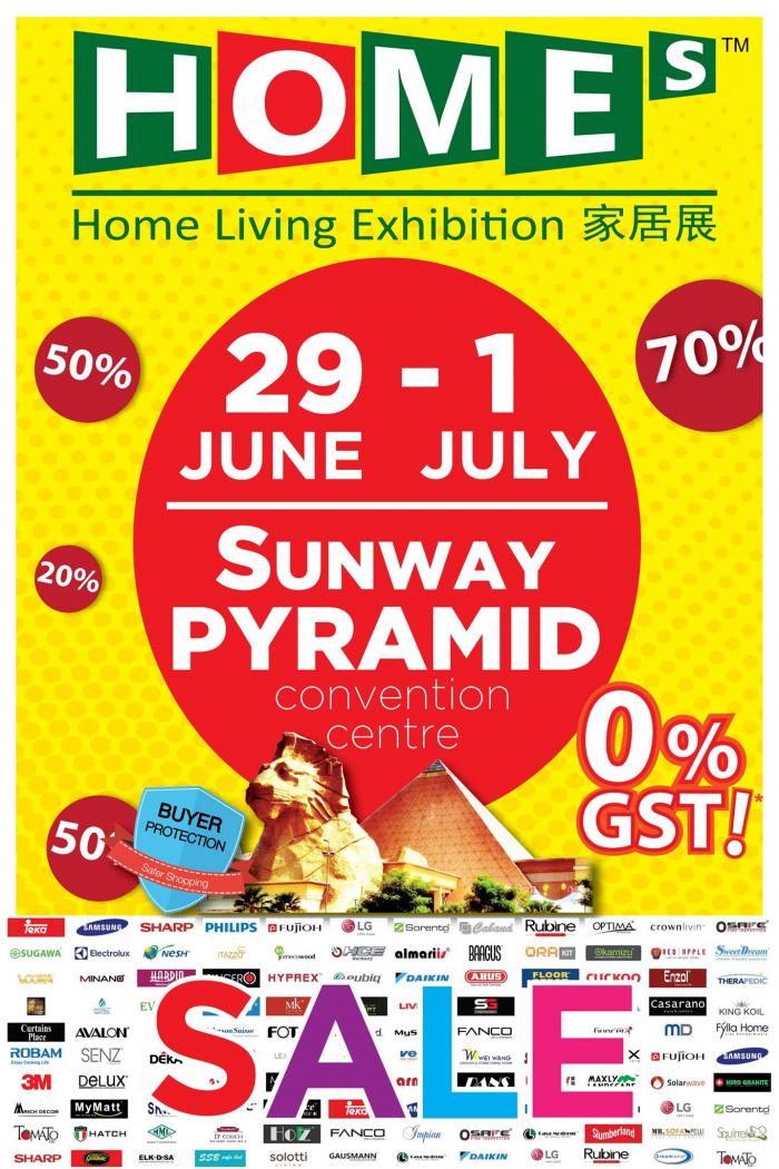 Home Living Exhibition Up To 70% OFF at Sunway Pyramid (29 June 2018 - 1 July 2018)