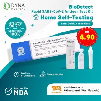 99 Speedmart BioDetect Antigen Test Kit @ RM4.90 Promotion