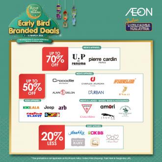 AEON Hari Raya Early Bird Branded Deals Promotion (7 March 2022 - 15 March 2022)