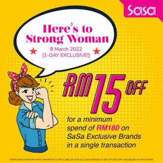 Sasa International Women's Day RM15 OFF Promotion (8 March 2022)
