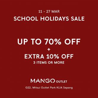 Mango Outlet School Holiday Sale Up To 70% OFF at Mitsui Outlet Park (11 March 2022 - 27 March 2022)
