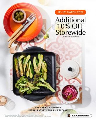 Le Creuset School Holiday Sale Up To 70% OFF at Mitsui Outlet Park (11 March 2022 - 13 March 2022)