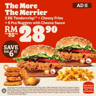 Burger King FREE e-Coupon Promotion (15 March 2022 - 18 April 2022)