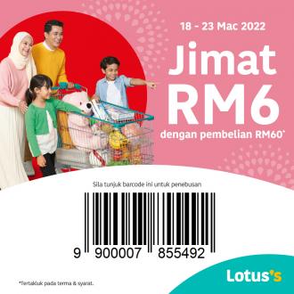 Tesco / Lotus's FREE RM6 OFF Coupon Promotion (18 March 2022 - 23 March 2022)