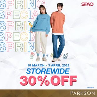 Parkson SPAO Spring Special Sale 30% OFF (18 Mar 2022 - 3 Apr 2022)