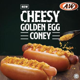 A&W Cheesy Golden Egg Coney