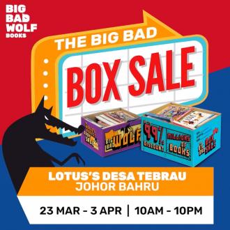 Big Bad Wolf The Big Bad Box Sale at Lotus's Desa Tebrau (23 March 2022 - 3 April 2022)
