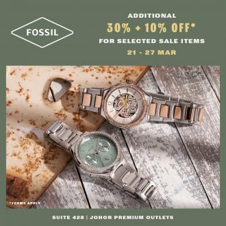 Fossil Special Sale Additional 30% OFF at Johor Premium Outlets (21 Mar 2022 - 27 Mar 2022)