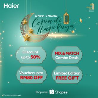 Haier Shopee Raya Promotion Up To 50% OFF (22 March 2022 - 3 April 2022)