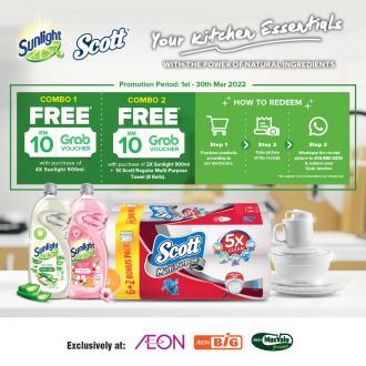 AEON Sunlight & Scott FREE Grab Voucher Promotion (1 Mar 2022 - 30 Mar 2022)