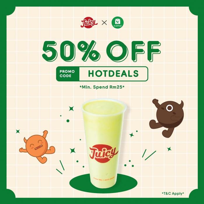 JUICY Grabfood Up To 50% OFF Promotion