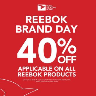 Royal Sporting House Reebok Brand Day Promotion 40% OFF (24 March 2022 - 27 March 2022)