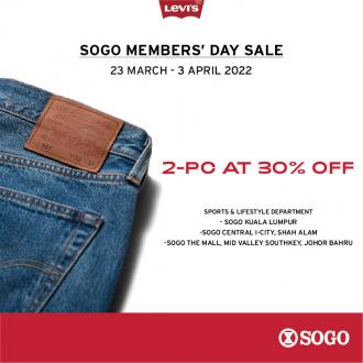 SOGO Members Day Sale Levi's Promotion (23 March 2022 - 3 April 2022)