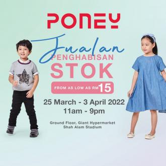 Poney Clearance Sale As Low As RM15 at Giant Shah Alam Stadium (25 Mar 2022 - 3 Apr 2022)