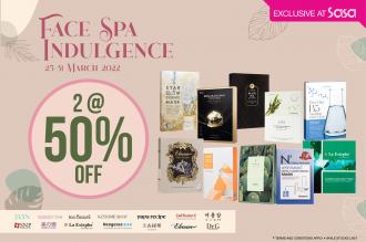 SaSa Face Spa Indulgence Promotion 2 @ 50% OFF (25 March 2022 - 31 March 2022)