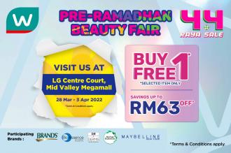 Watsons Pre-Ramadan Beauty Fair Sale at Mid Valley (28 March 2022 - 3 April 2022)