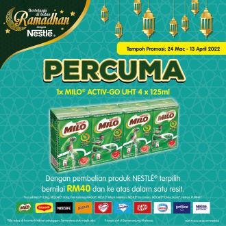 MYDIN Nestle Ramadan FREE Milo Activ-Go UHT Promotion (24 March 2022 - 13 April 2022)