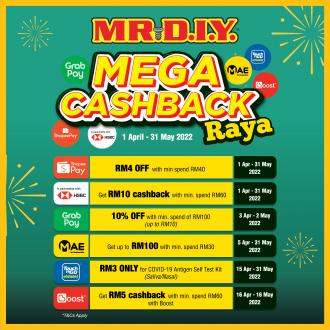 MR DIY Raya Mega Cashback Promotion (1 April 2022 - 31 May 2022)