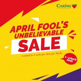 Caring Pharmacy April Fool's Unbelievable Sale (1 April 2022 - 4 April 2022)