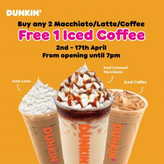 Dunkin Donuts FREE Iced Coffee Promotion (2 April 2022 - 17 April 2022)