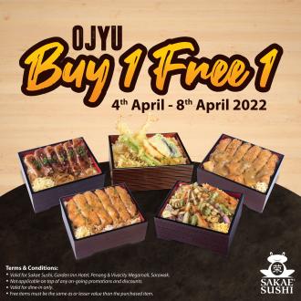 Sakae Sushi Ojyu Buy 1 FREE 1 Promotion (4 April 2022 - 8 April 2022)