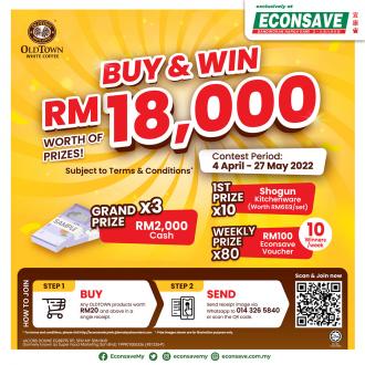 Econsave Oldtown Buy & Win Contest (4 Apr 2022 - 27 May 2022)