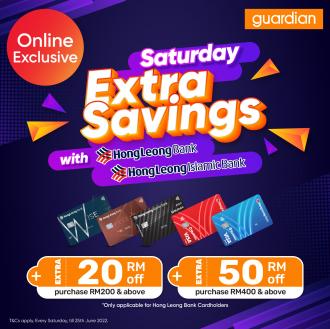 Guardian Online Hong Leong Bank Cards Saturday Extra Savings Promotion (every Saturday)