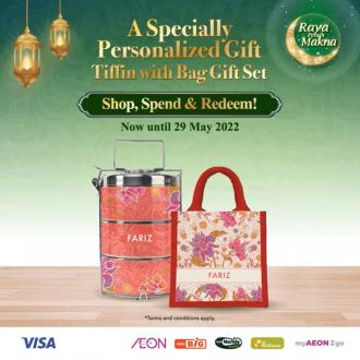 AEON BiG Raya FREE Tiffin With Bag Gift Set Promotion (valid until 29 May 2022)