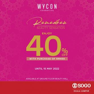 SOGO Kuala Lumpur WYCON Ramadan Sale 40% OFF (valid until 15 May 2022)