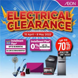 AEON Electrical Clearance Sale Up To 70% OFF (15 April 2022 - 8 May 2022)