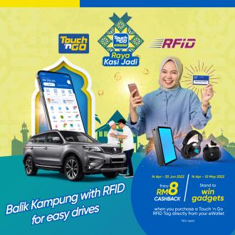 Touch 'n Go eWallet Touch ‘n Go RFID Tag RM8 Cashback Promotion (14 April 2022 - 30 June 2022)