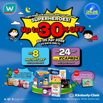 Watsons Online Kimberly-Clark Brand Day Sale Up To 30% OFF (22 April 2022 - 25 April 2022)
