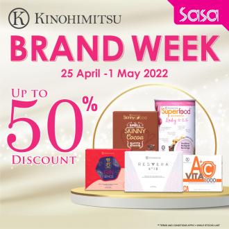 SaSa Kinohimitsu Brand Week Sale Up To 50% OFF (25 April 2022 - 1 May 2022)
